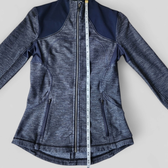 Lululemon Forme Jacket Zip-up Slub Denim Sz 6 - Picture 5 of 11